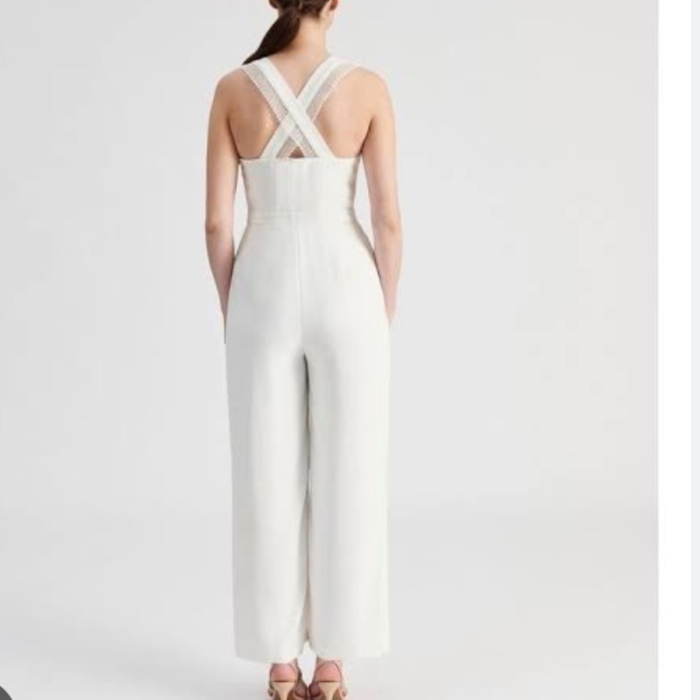 TOKITO Fabulous Jumpsuit in Ivory White colour. Mesh Lace Accents. Brand New - Picture 3 of 8